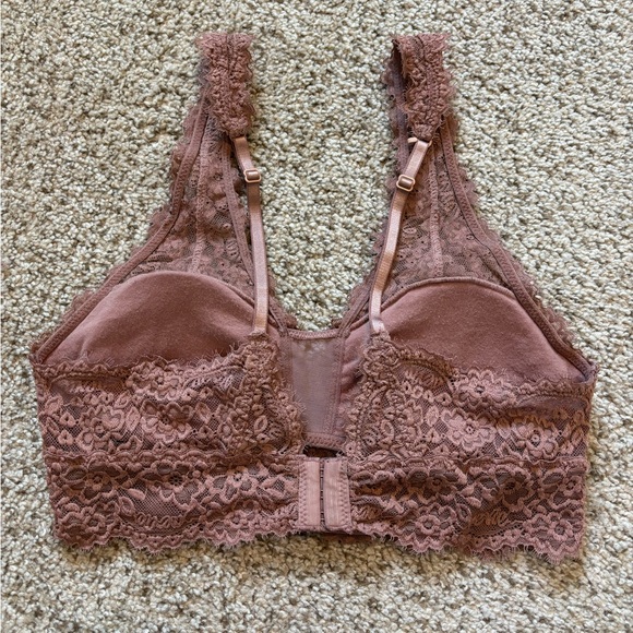 Aerie Lace Antique Pink Bralette Bra Size Small Convertible Straps | Boho | Fem - Picture 5 of 7